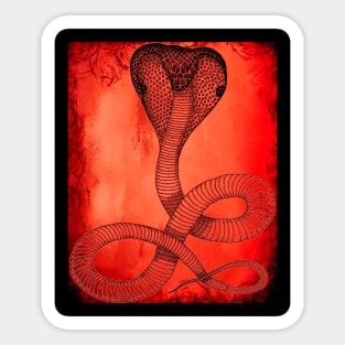 Red Fire Cobra Cool Design Sticker